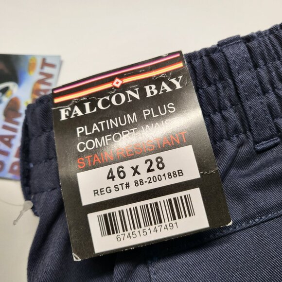 Falcon Bay Mens Pants Platinum Plus 46X28 (Fit 44 X 28 ) Baggy Relaxed Wide Leg - Picture 3 of 16